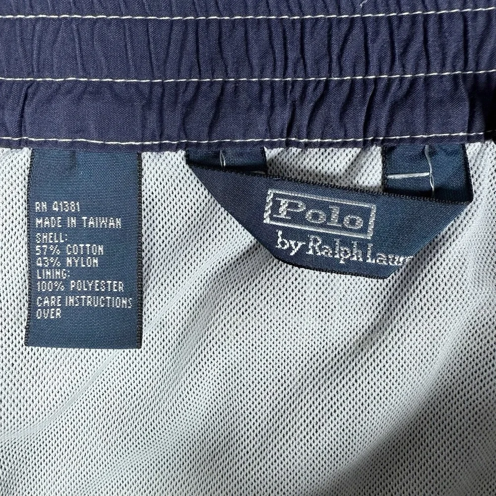 Polo‎ Ralph Lauren Swim Trunks Men's XXL Blue Colorblock Crest Big Pony Pockets